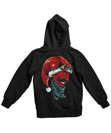 Devil Santa Back Printed Christmas Graphic Hoodie 8Ball